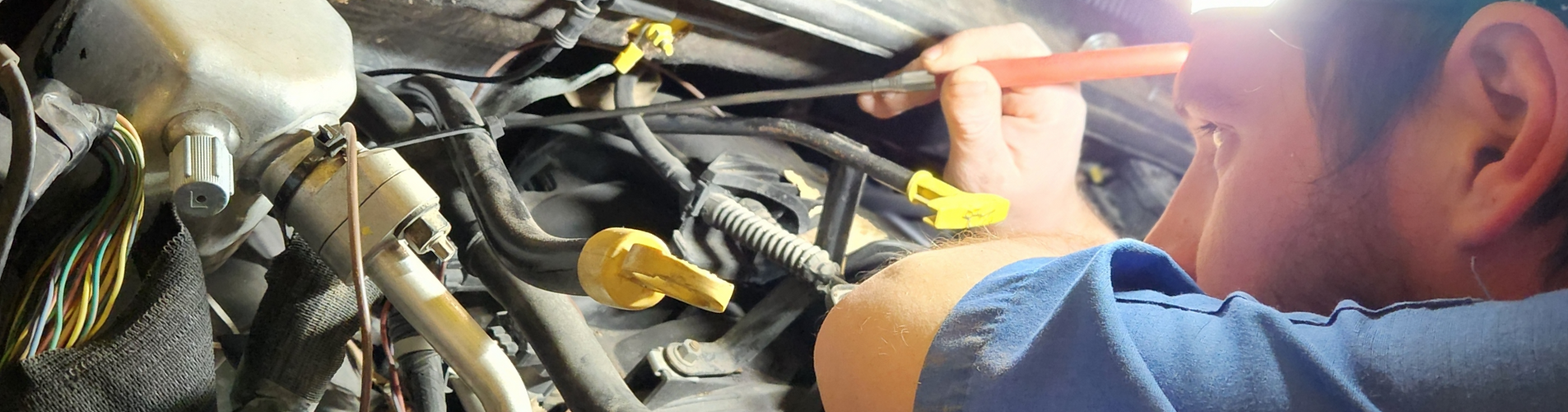 mechanic working closeup